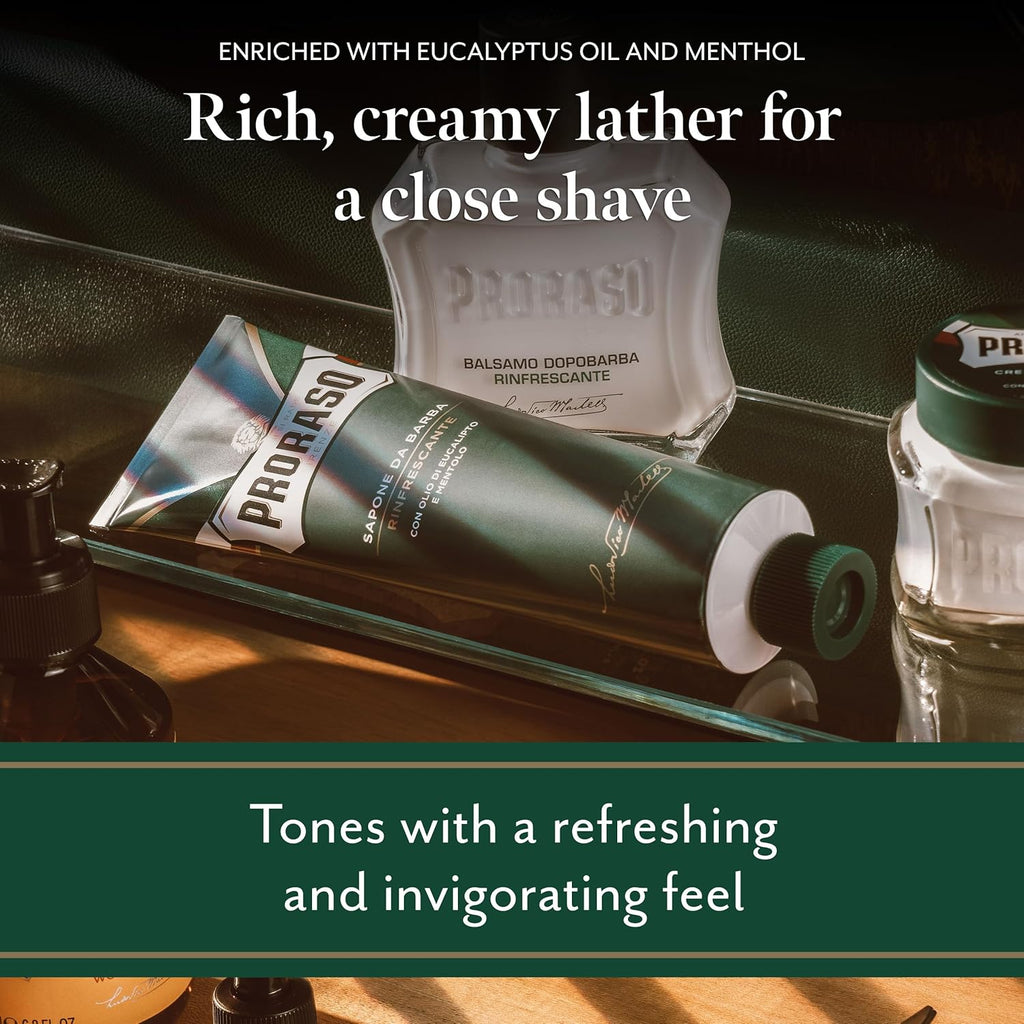 Proraso Shaving Cream Tube, 150ml, Refreshing and Toning Shaving Cream for Men.